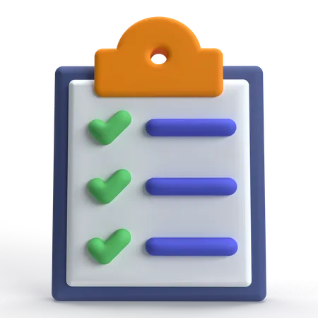 Checklist  3D Icon