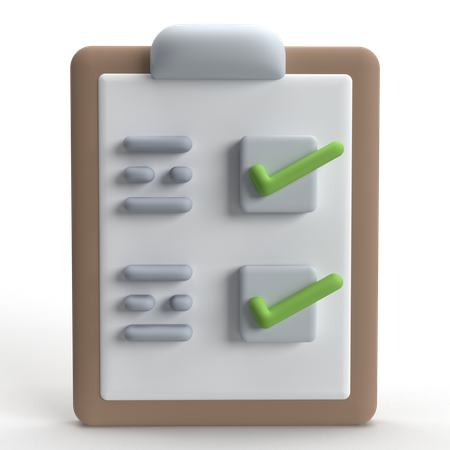 Checklist  3D Icon