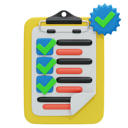 CHECKLIST  3D Icon