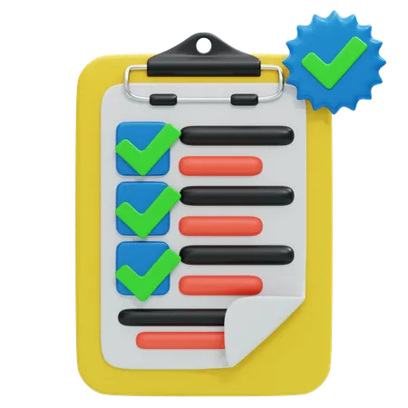 CHECKLIST  3D Icon