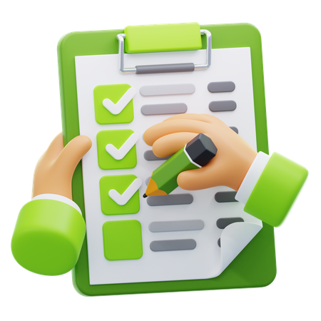 CHECKLIST  3D Icon