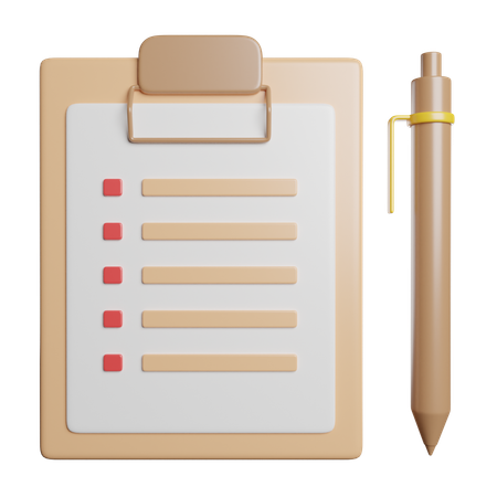 Checklist  3D Icon