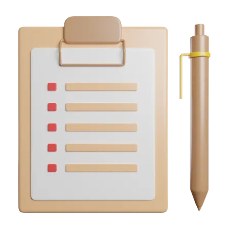 Checklist  3D Icon