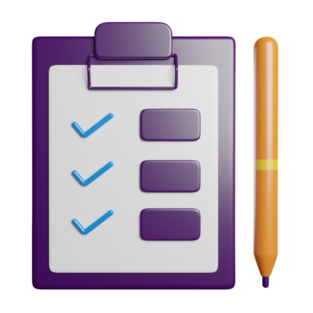 Checklist  3D Icon