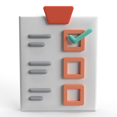 Checklist  3D Icon