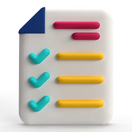 Checklist  3D Icon