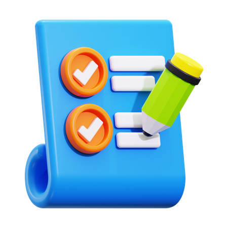 Checklist  3D Icon