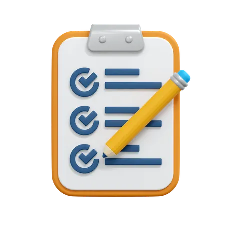 Checklist  3D Icon