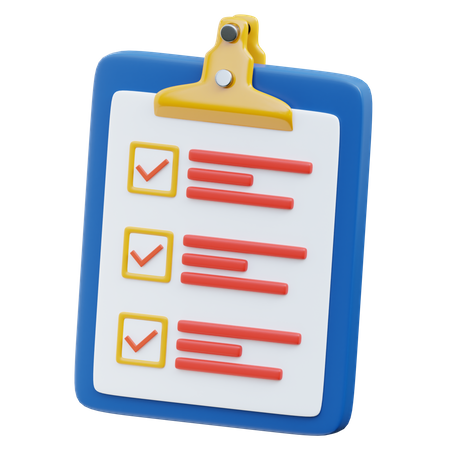 Checklist  3D Icon