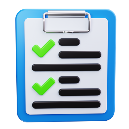 Checklist  3D Icon