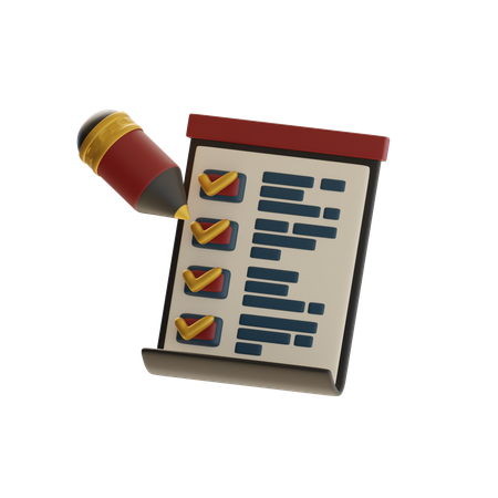 Checklist  3D Icon