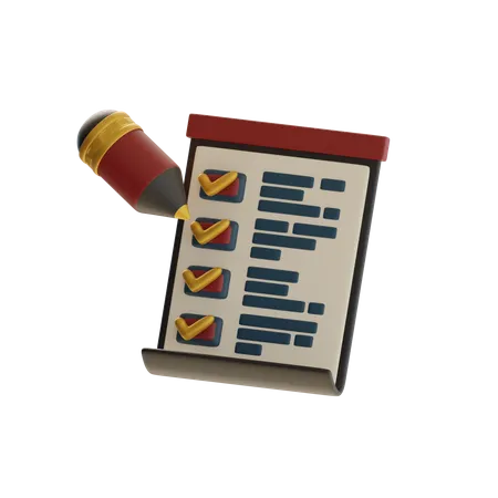 Checklist  3D Icon