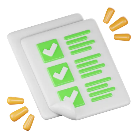 Checklist  3D Icon