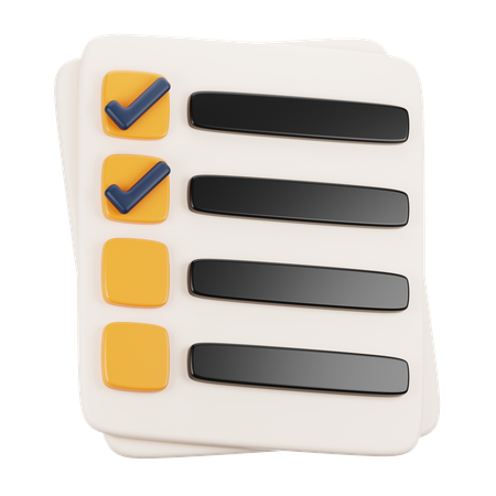 Checklist  3D Icon