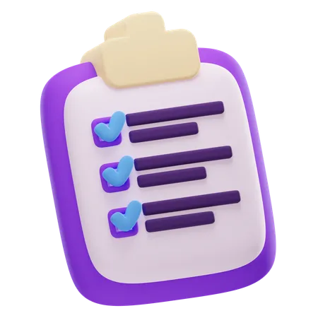 Checklist  3D Icon