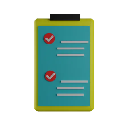 Checklist  3D Icon