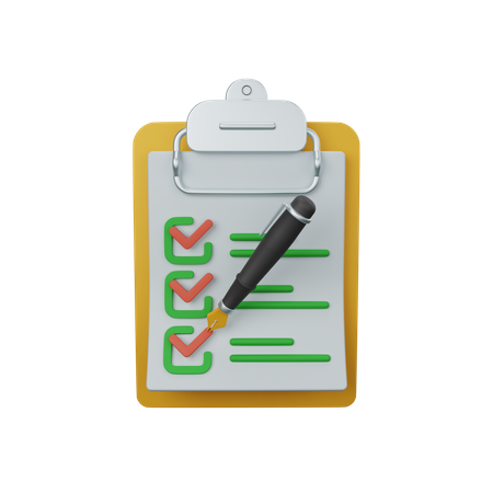 Checklist  3D Icon