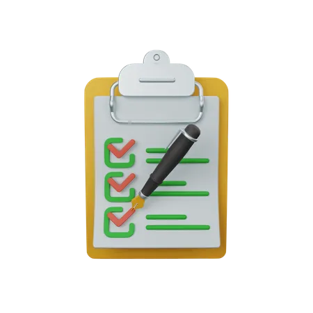 Checklist  3D Icon