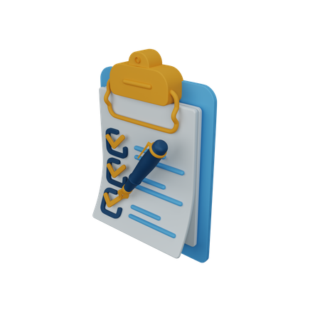 Checklist  3D Icon