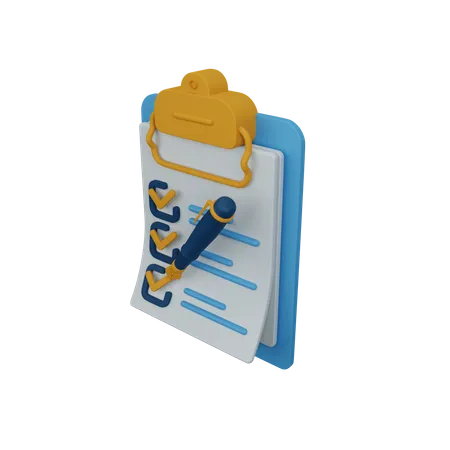 Checklist  3D Icon