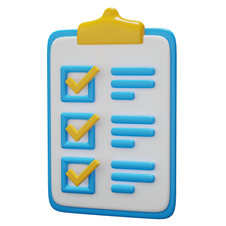 Checklist  3D Icon