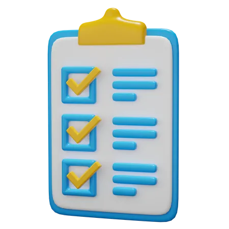 Checklist  3D Icon