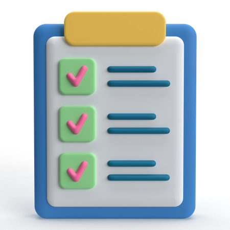 Checklist  3D Icon