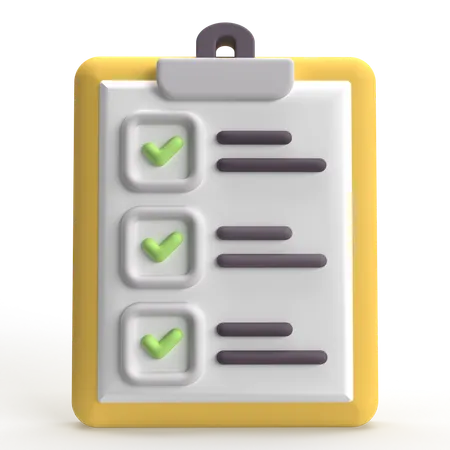 Checklist  3D Icon