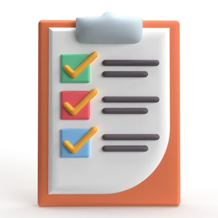 Checklist  3D Icon