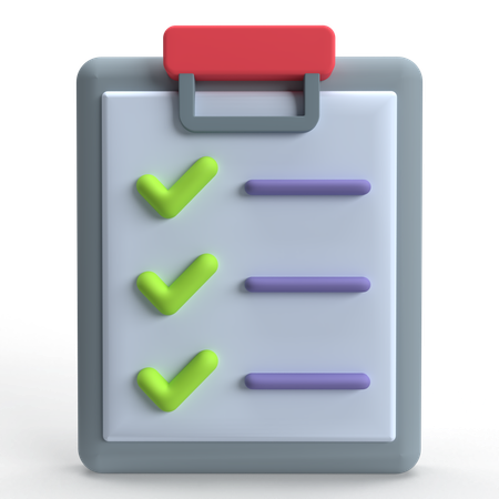 Checklist  3D Icon