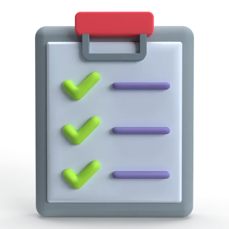 Checklist  3D Icon