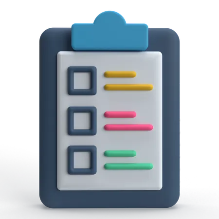 Checklist  3D Icon