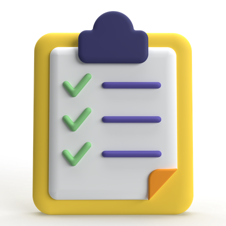 Checklist  3D Icon