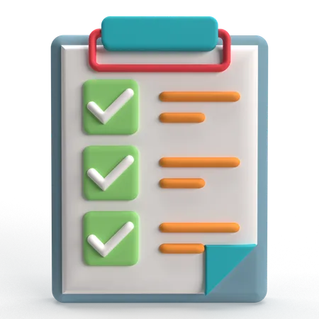 Checklist  3D Icon