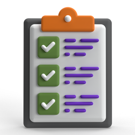 Checklist  3D Icon