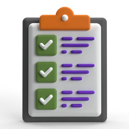 Checklist  3D Icon