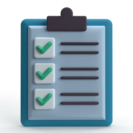 Checklist  3D Icon