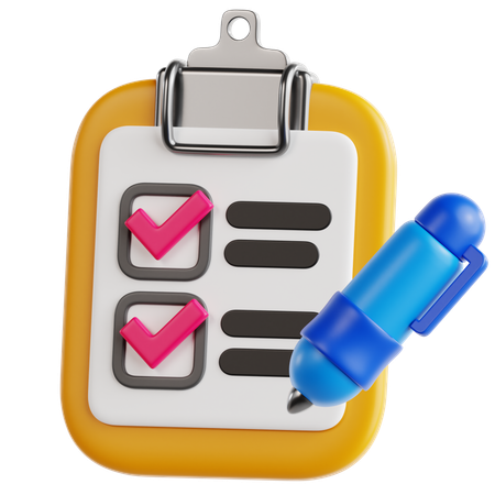 Checklist  3D Icon