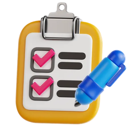 Checklist  3D Icon