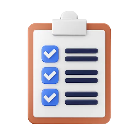 Checklist  3D Icon