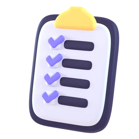 Checklist  3D Icon