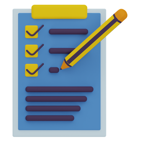 Checklist  3D Icon