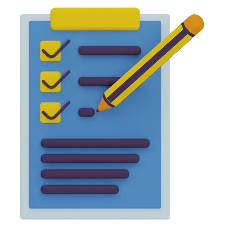 Checklist  3D Icon