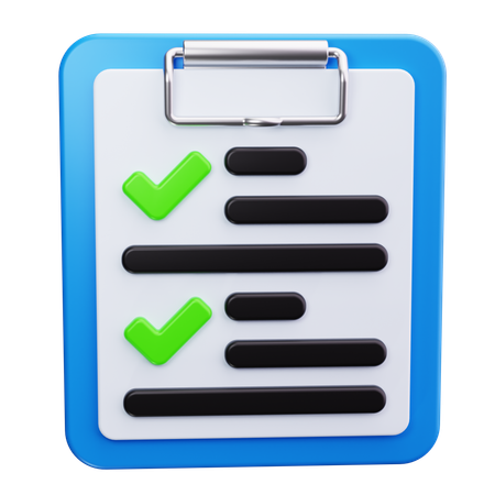Checklist  3D Icon