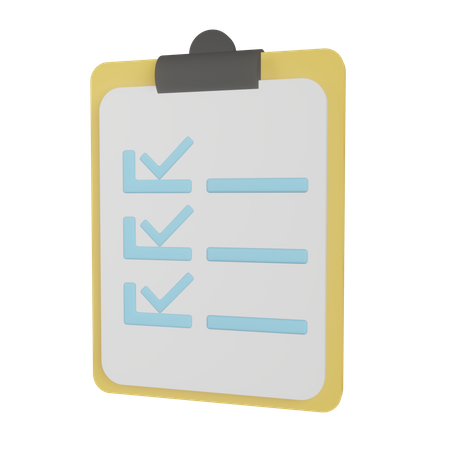 Checklist  3D Icon