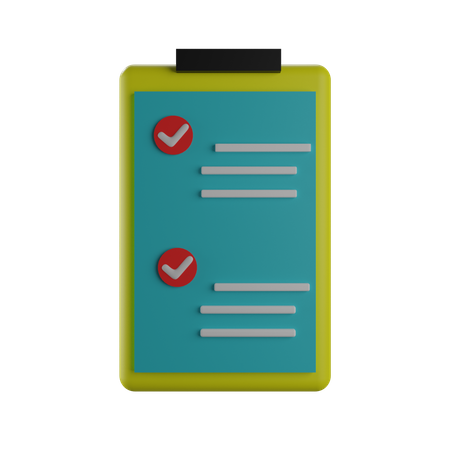 Checklist  3D Icon