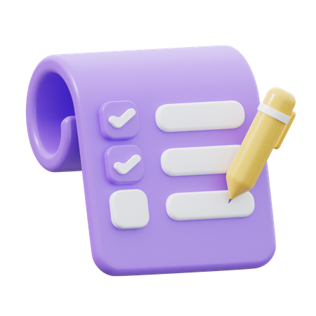 Checklist  3D Icon