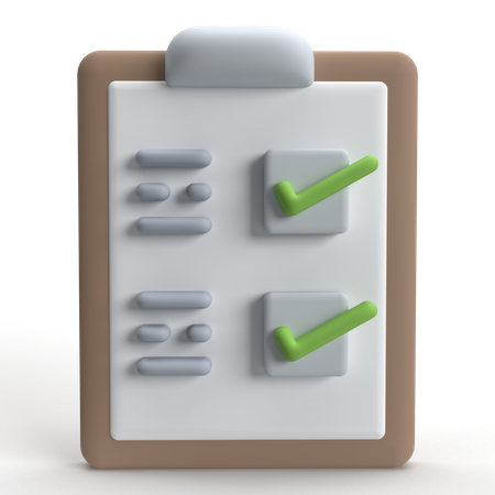 Checklist  3D Icon