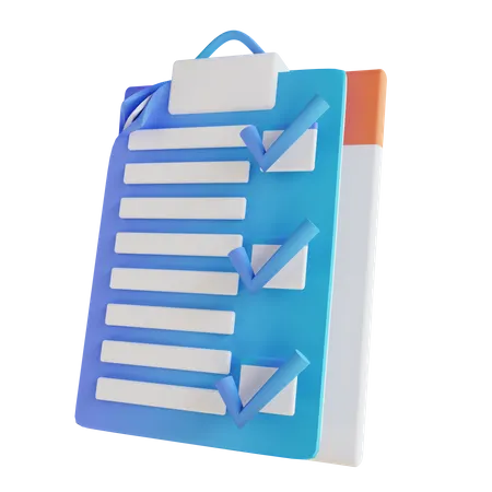 Checklist  3D Illustration