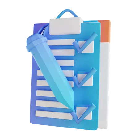 Checklist  3D Illustration